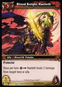 warcraft tcg fields of honor blood knight haeleth