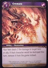 warcraft tcg fields of honor cremate