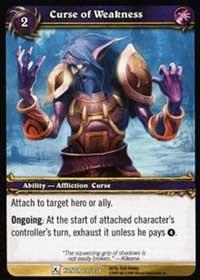 warcraft tcg fields of honor curse of weakness