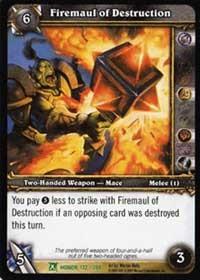 warcraft tcg fields of honor firemaul of destruction