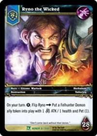 warcraft tcg fields of honor ryno the wicked