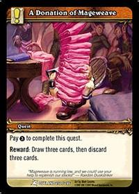 warcraft tcg fires of outland a donation of mageweave