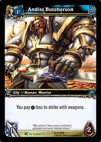 warcraft tcg fires of outland andiss butcherson