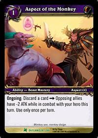 warcraft tcg fires of outland aspect of the monkey