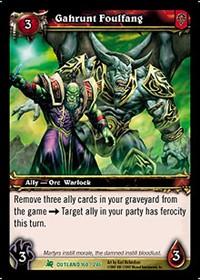 warcraft tcg fires of outland gahrunt foulfang