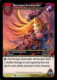 warcraft tcg fires of outland harrigan soulsunder