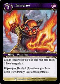 warcraft tcg fires of outland immolate