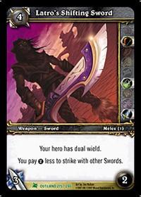 warcraft tcg fires of outland latro s shifting sword