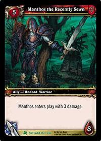warcraft tcg fires of outland manthos the recently sewn