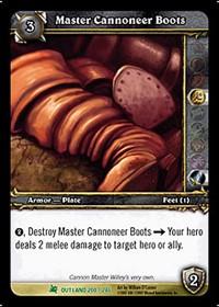 warcraft tcg fires of outland master cannoneer boots