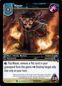 warcraft tcg fires of outland mazar