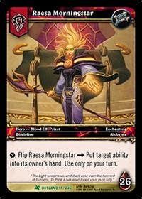 warcraft tcg fires of outland raesa morningstar