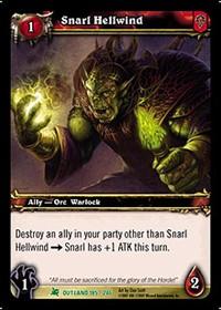 warcraft tcg fires of outland snarl hellwind