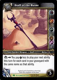 warcraft tcg fires of outland staff of the ruins
