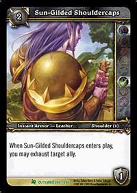 warcraft tcg fires of outland sun gilded shouldercaps