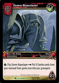 warcraft tcg fires of outland zomm hopeslayer