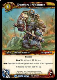 warcraft tcg foil and promo cards dungard ironcutter foil