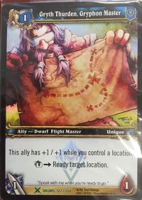 warcraft tcg foil and promo cards gryth thurden gryphon master foil