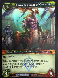 warcraft tcg foil and promo cards remulos son of cenarius foil