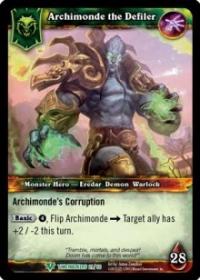 warcraft tcg foil hero cards archimonde the defiler foil hero