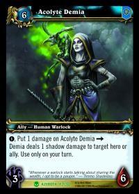 warcraft tcg heroes of azeroth acolyte demia