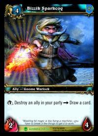 warcraft tcg heroes of azeroth bizzik sparkcog