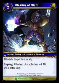 warcraft tcg heroes of azeroth blessing of might