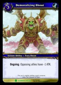 warcraft tcg heroes of azeroth demoralizing shout