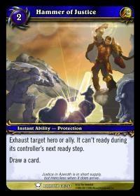 warcraft tcg heroes of azeroth hammer of justice