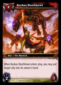 warcraft tcg heroes of azeroth karkas deathhowl