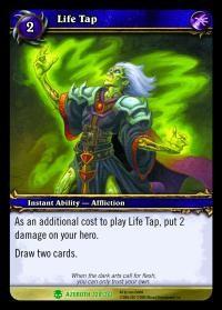 warcraft tcg heroes of azeroth life tap