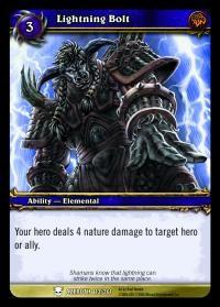 warcraft tcg heroes of azeroth lightning bolt