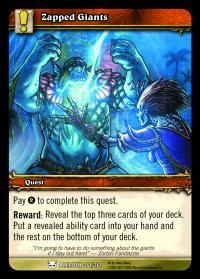 warcraft tcg heroes of azeroth zapped giants