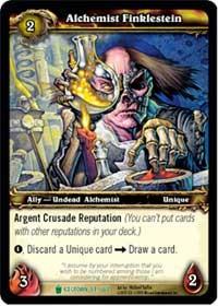 warcraft tcg icecrown alchemist finklestein