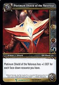 warcraft tcg march of legion platinum shield of the valorous