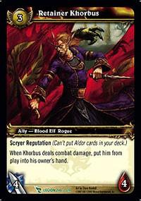 warcraft tcg march of legion retainer khorbus