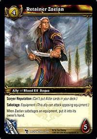 warcraft tcg march of legion retainer zaelan