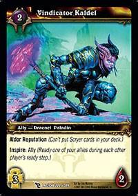 warcraft tcg march of legion vindicator kaldel