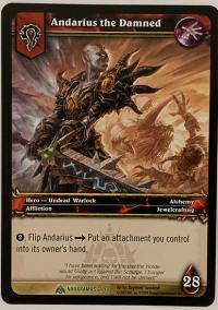 warcraft tcg naxxramas andarius the damned naxxramas version