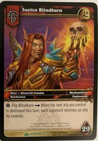 warcraft tcg naxxramas justice blindburn naxxramas version