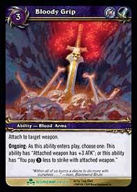 warcraft tcg scourgewar bloody grip