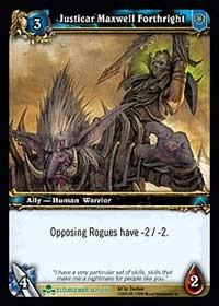 warcraft tcg scourgewar justicar maxwell forthright