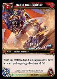 warcraft tcg scourgewar makta the rumbler