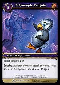 warcraft tcg scourgewar polymorph penguin