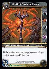 warcraft tcg scourgewar staff of sinister claws