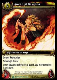 warcraft tcg servants of betrayer arcanist dayvana