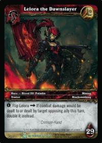 warcraft tcg servants of betrayer lelora the dawnslayer