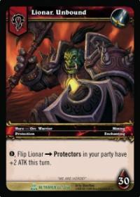 warcraft tcg servants of betrayer lionar unbound