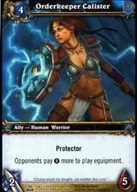 warcraft tcg servants of betrayer orderkeeper calister