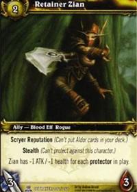 warcraft tcg servants of betrayer retainer zian